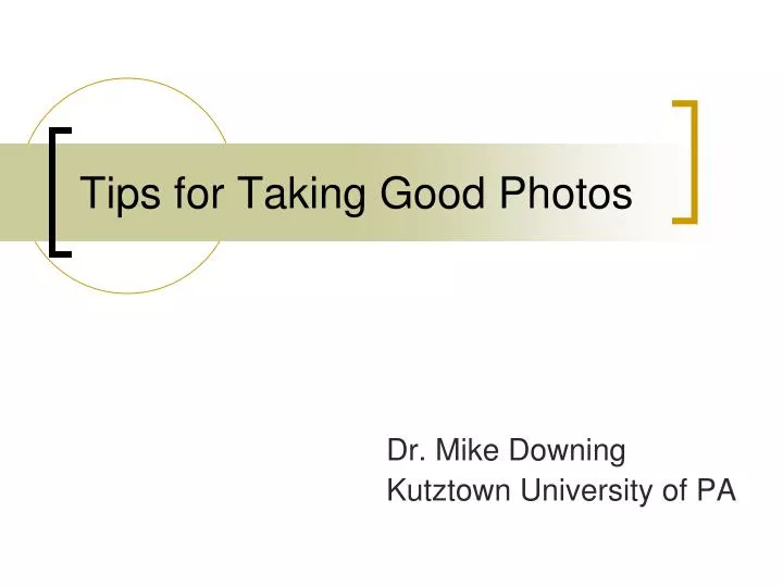 tips for taking good photos