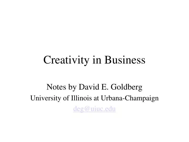 creativity in business