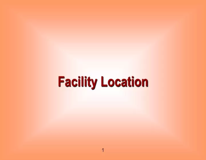 facility location