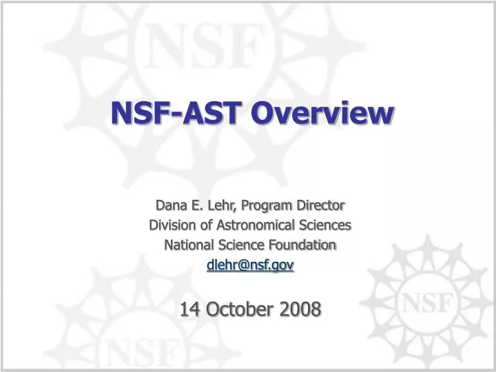 nsf ast overview