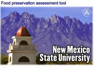 Food preservation assessment tool