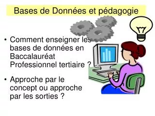 bases de donn es et p dagogie