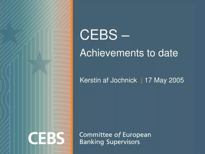 cebs achievements to date