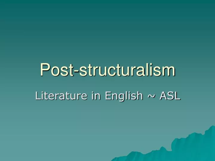 post structuralism