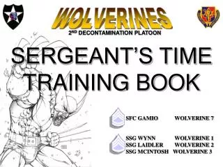 SERGEANT’S TIME TRAINING BOOK