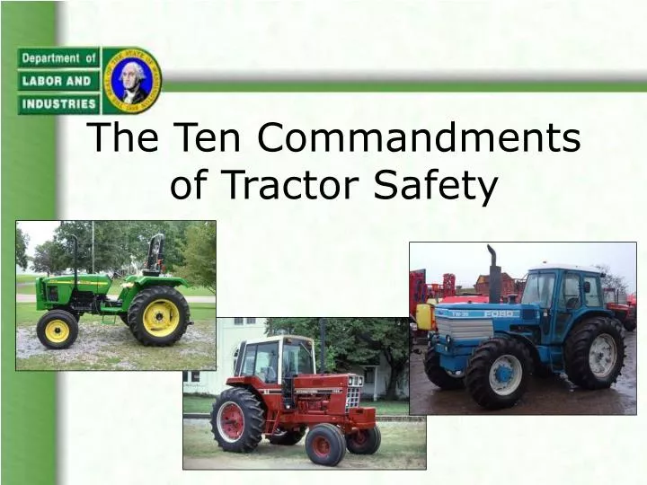 the ten commandments of tractor safety