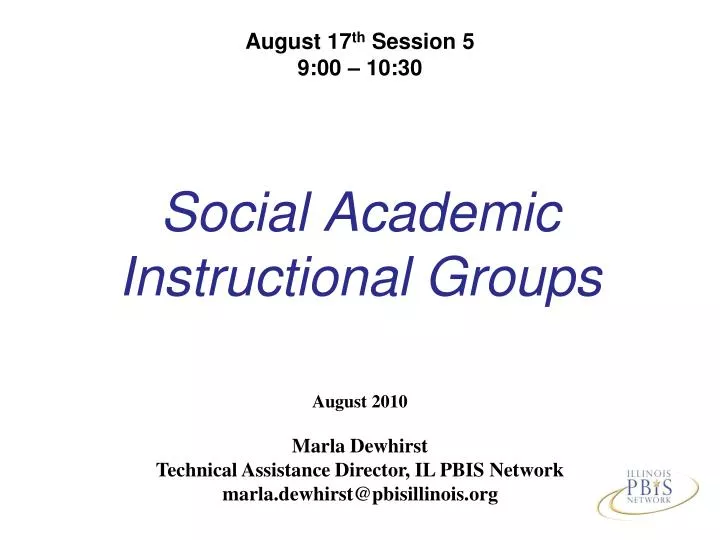 social academic instructional groups