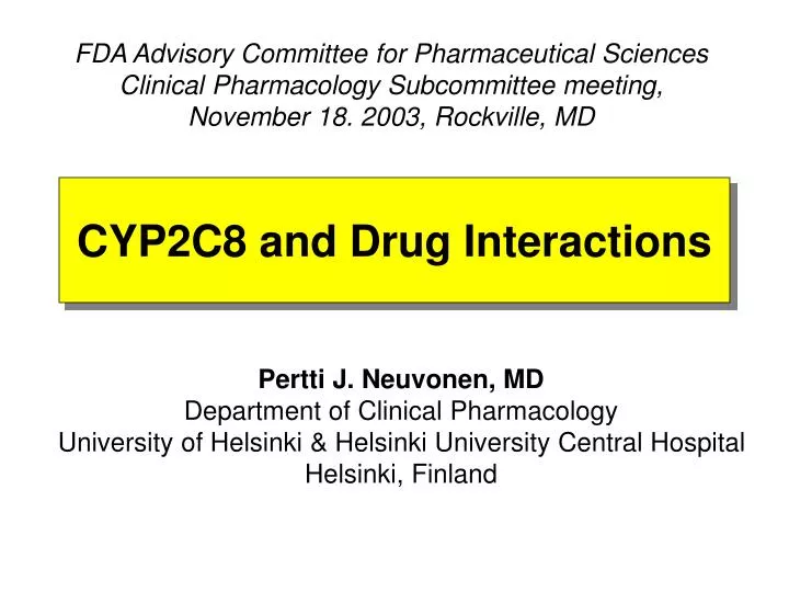 cyp2c8 and drug interactions