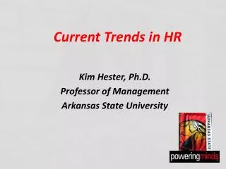 Current Trends in HR