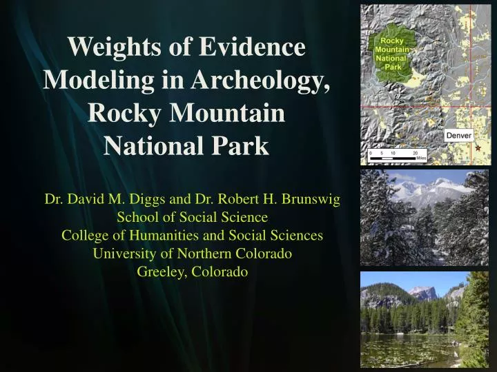weights of evidence modeling in archeology rocky mountain national park
