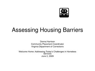 Assessing Housing Barriers