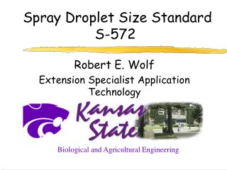 Spray Droplet Size Standard S-572