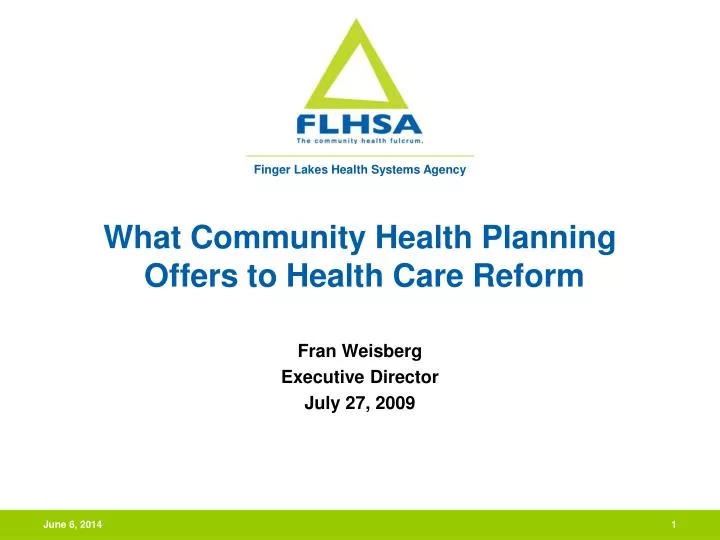 what community health planning offers to health care reform