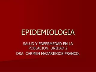 epidemiologia