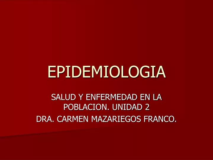 epidemiologia