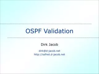 OSPF Validation