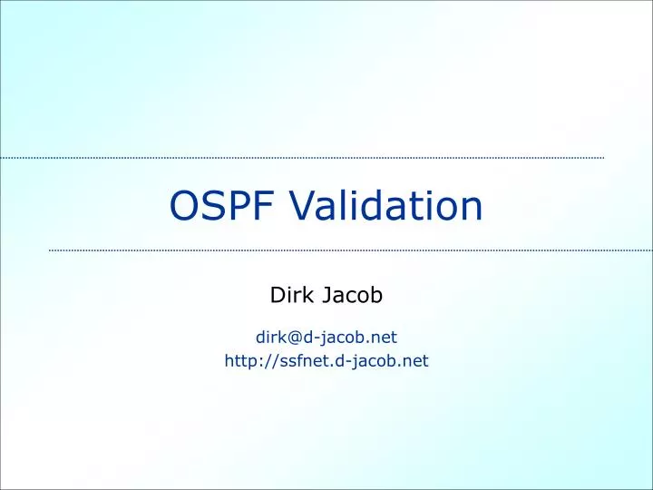 ospf validation