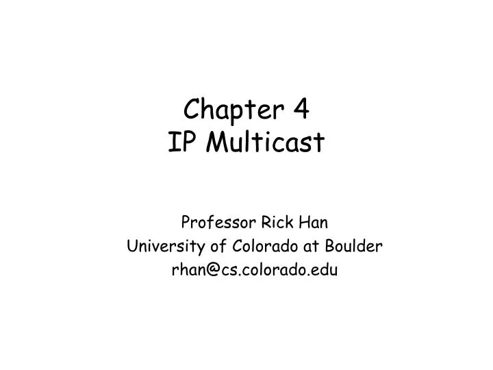 chapter 4 ip multicast