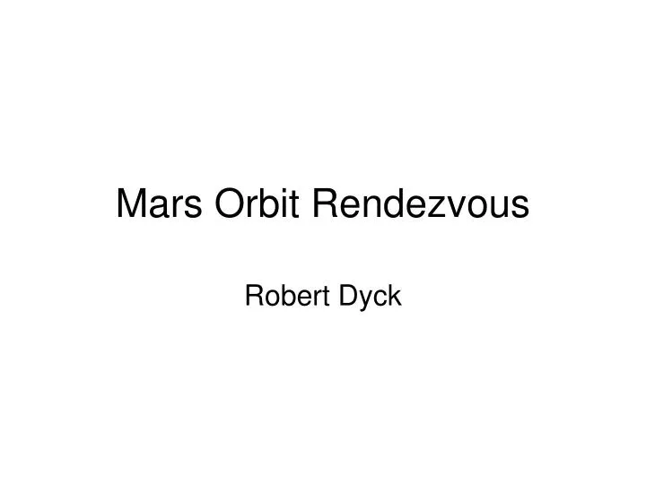 mars orbit rendezvous