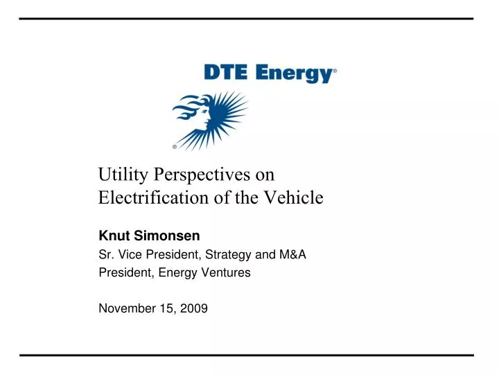 utility perspectives on electrification of the vehicle