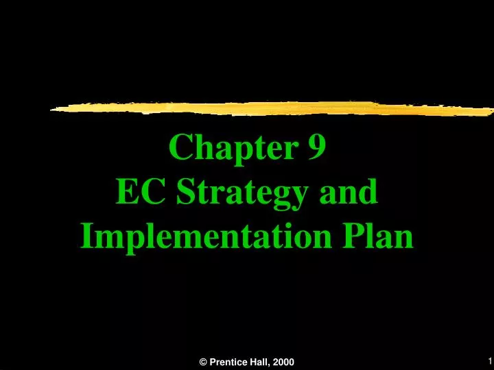 chapter 9 ec strategy and implementation plan