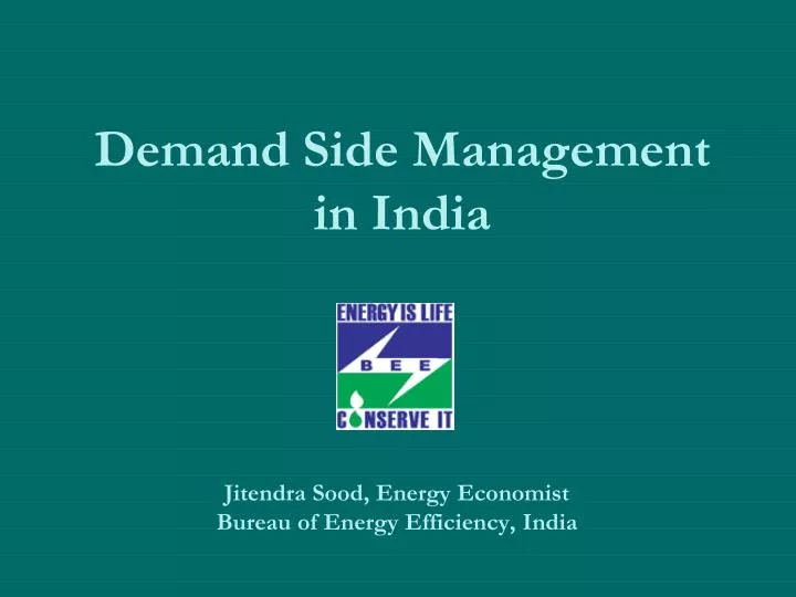 demand side management in india