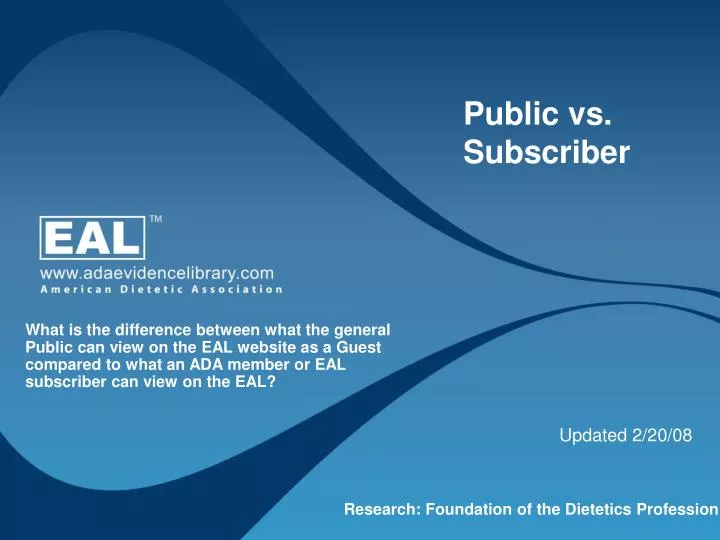 public vs subscriber