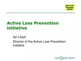 Active Loss Prevention initiative