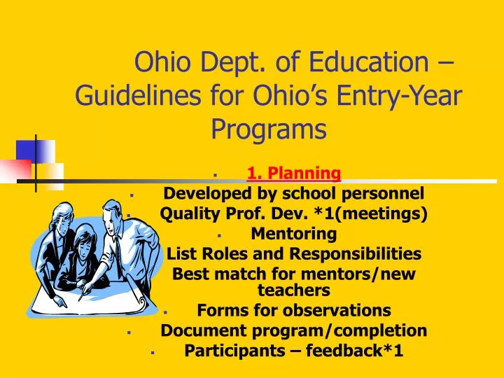 ohio dept of education guidelines for ohio s entry year programs