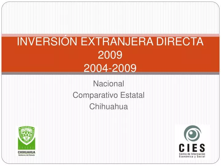 inversi n extranjera directa 2009 2004 2009