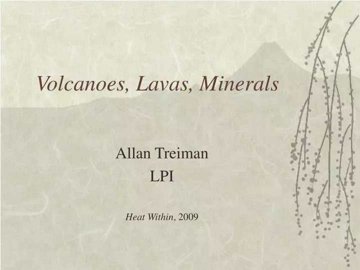 volcanoes lavas minerals