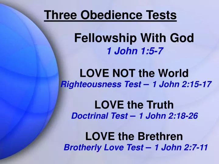 three obedience tests