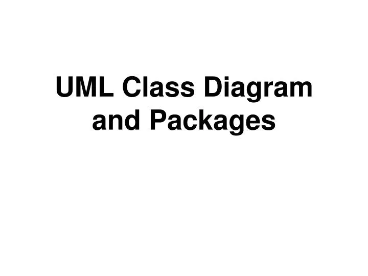 uml class diagram and packages