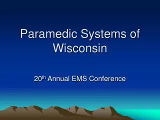 Paramedic Systems of Wisconsin