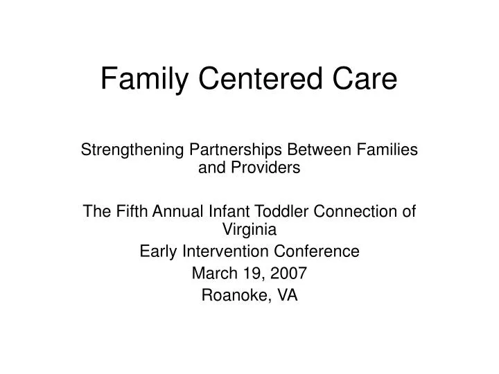 family centered care