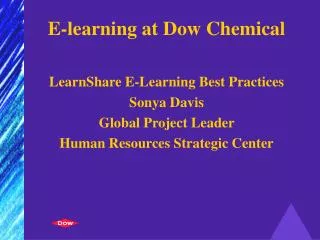 E-learning at Dow Chemical