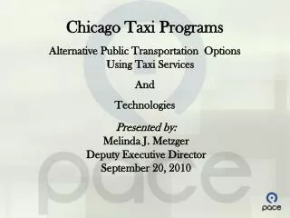 Chicago Taxi Programs