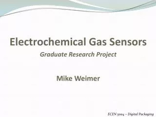 Electrochemical Gas Sensors