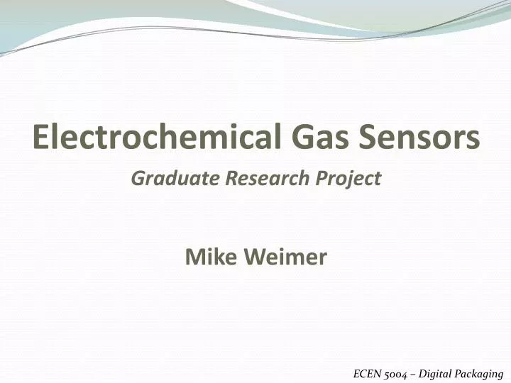 electrochemical gas sensors