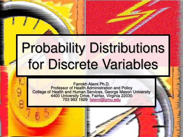 probability distributions for discrete variables