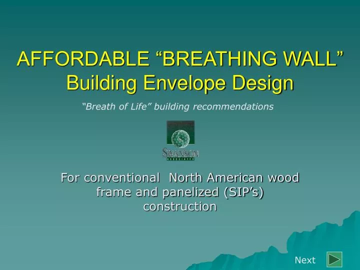 affordable breathing wall building envelope design