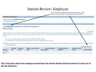 Interim Review- Employee