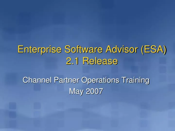 enterprise software advisor esa 2 1 release
