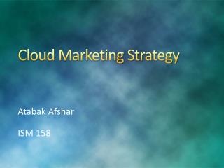 Cloud Marketing Strategy