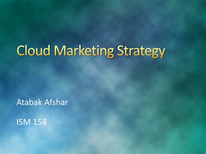 cloud marketing strategy