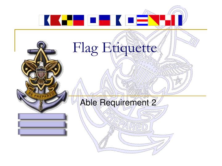 flag etiquette