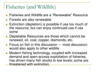 Fisheries (and Wildlife)