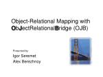 Object-Relational Mapping with OJB: A Comprehensive Guide - slide 1
