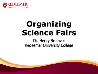 Organizing Science Fairs