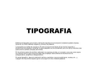 tipografia